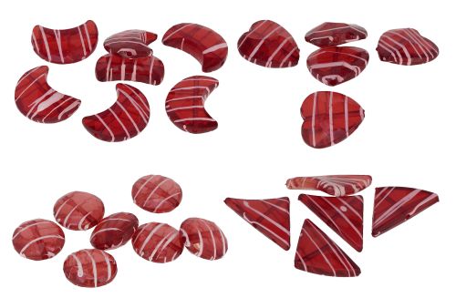 STRIPED ACRYLIC BEADS
