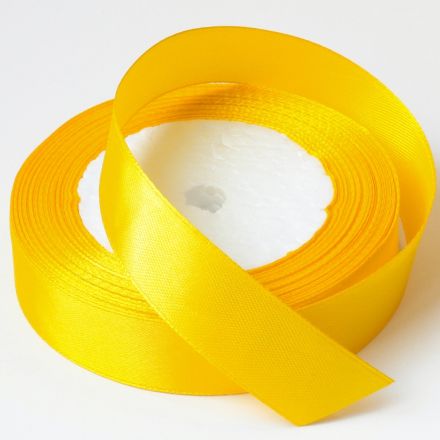 SATIN RIBBON 2.0cm - YELLOW 015 - 25yards(22m)