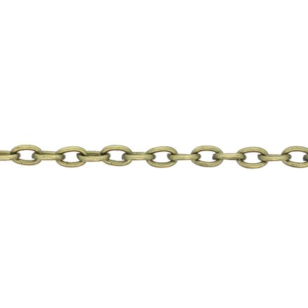 МЕТАЛЕН СИНДЖИР - CABLE OVAL ПЛЕТКА - 1.0х5.5х3.5мм СТАРО ЗЛАТО - 2метра