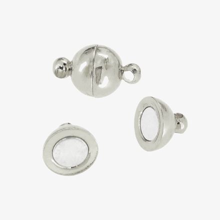 МЕТАЛНИ ЕЛЕМЕНТИ - ЗАКОПЧАЛКА МАГНИТ - ТОПЧЕ - 8х13мм НИКЕЛ - NICKEL FREE - ПАКЕТ 25 бр. Отвор-1.6мм