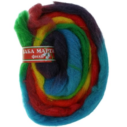 YARN - BABA MARTA FELT - COLORFUL 354 - 1.8m - WOOL - 1 skein
