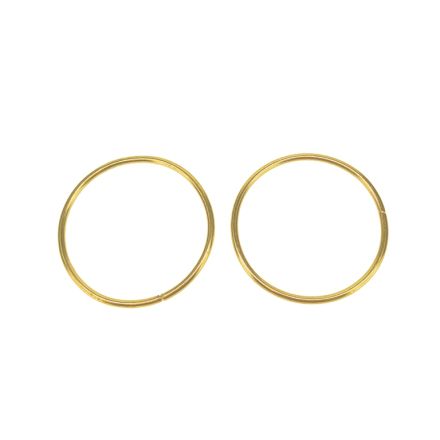 METAL ELEMENTS - JUMP RINGS - 2x40mm GOLD COLOR - NICKEL FREE - 50g (16pcs.)