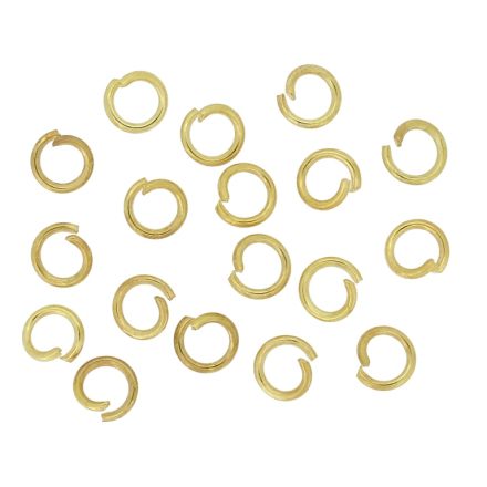 МЕТАЛНИ ЕЛЕМЕНТИ - ХАЛКИ ОТВОРЕНИ - 0.9х6мм ЗЛАТИСТО - NICKEL FREE - 50 гр. (605 бр.)