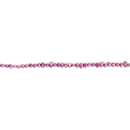 FRESHWATER PEARL BEADS - MODEL 02 - 7x6mm VIOLET (DARK) 24 - STRING (70pcs.) Hole-0.8mm