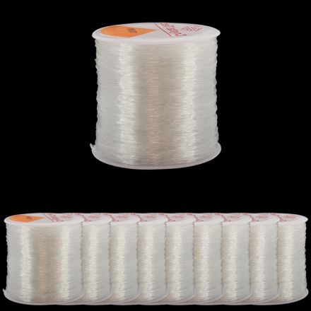 CRYSTAL STRING CORD - 0.5mm TRANSPARENT - PACKAGE 10x100meters