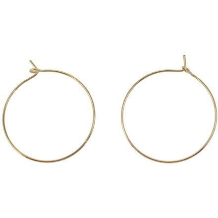 METAL ELEMENTS - CHANDELIER EARRINGS - WIRE - ROUND 02 - 30mm GOLD COLOR PINK (LIGHT) - PACKAGE 200pcs.
