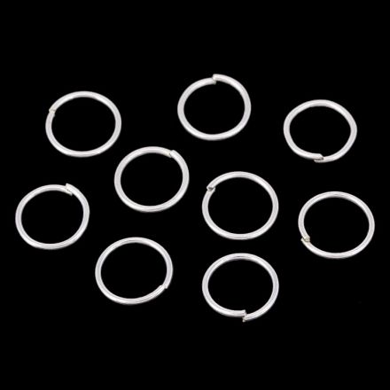 METAL ELEMENTS - JUMP RINGS - 0.7x8mm SILVER COLOR - 50g (639pcs.)