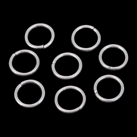 METAL ELEMENTS - JUMP RINGS - 1.0x8mm NICKEL COLOR (DARK) - 50g (338pcs.)