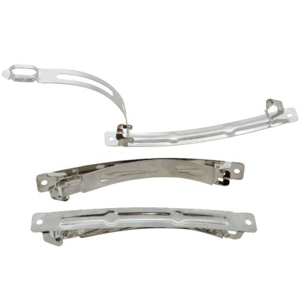 METAL ELEMENTS - FRENCH BARRETTE HAIR CLIPS 03 - 102x12x10mm NICKEL COLOR - PACKAGE 20pcs.