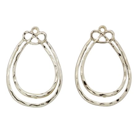 METAL BEADS - PENDANT - DROP 05 - 24x35x1.5mm GOLD (LIGHT) - 2pcs. Hole-1.6mm