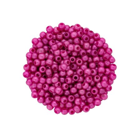 ACRYLIC IMITATION PLASTIC PEARLS MATTED - BALL - 4mm CYCLAMEN 149 - 50g Hole-1.7mm (1985pcs.)