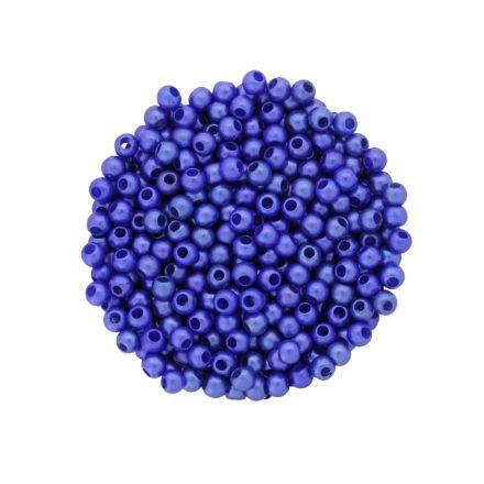 ACRYLIC IMITATION PLASTIC PEARLS MATTED - BALL - 4mm BLUE 164 - 50g Hole-1.7mm (2055pcs.)
