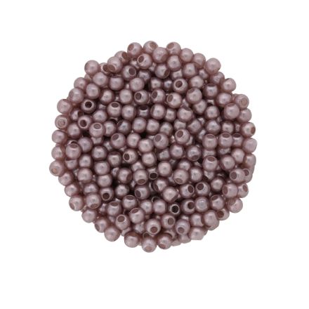 ACRYLIC IMITATION PLASTIC PEARLS MATTED - BALL - 4mm ROSE DUST 148 - 50g Hole-1.7mm (2120pcs.)