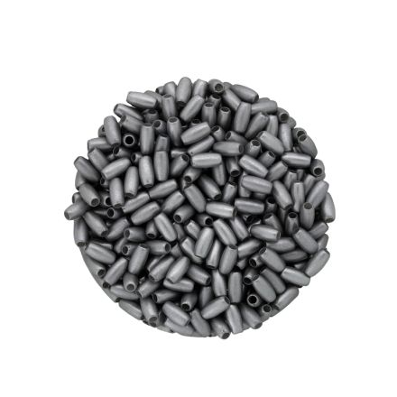 ACRYLIC IMITATION MATTE PLASTIC PEARLS - OVAL - 6x3mm GRAY 163 - 50g Hole-1.5mm (1950pcs.)