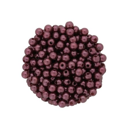 ACRYLIC IMITATION PLASTIC PEARLS - BALL - 5mm BORDEAUX (DARK) 79 - 50g Hole-1.6mm (870pcs.)