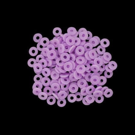 POLYMER CLAY FIMO BEADS - WASHER 01 - 6mm - PURPLE (LIGHT) 029 - 25g (575pcs.) Hole-2.0mm