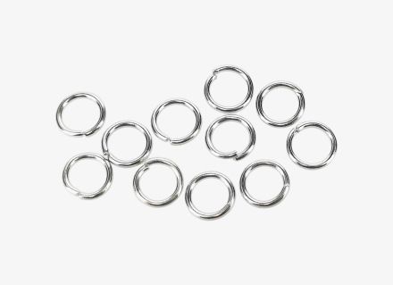 METAL ELEMENTS - JUMP RINGS - 0.7x5mm NICKEL COLOR - NICKEL FREE - PACKAGE 500g (11020pcs.)