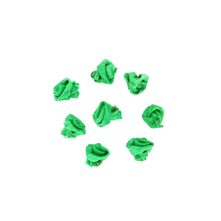 TEXTILE BEADS - SATIN - ROSE - 12mm GREEN 111 - 50 pcs.
