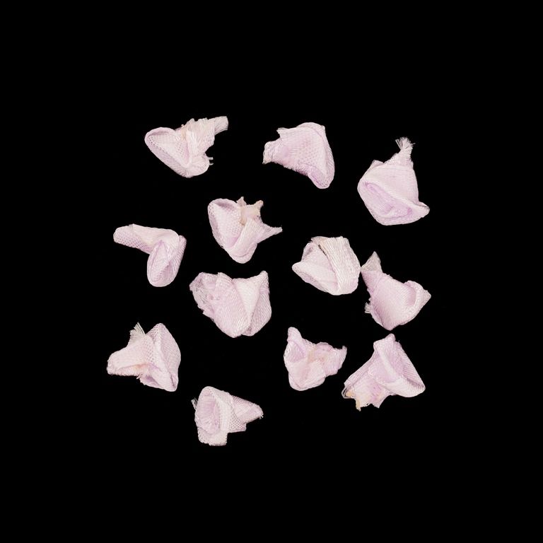 TEXTILE BEADS - SATIN - ROSE - 12mm PURPLE (LIGHT) - 50 pcs.