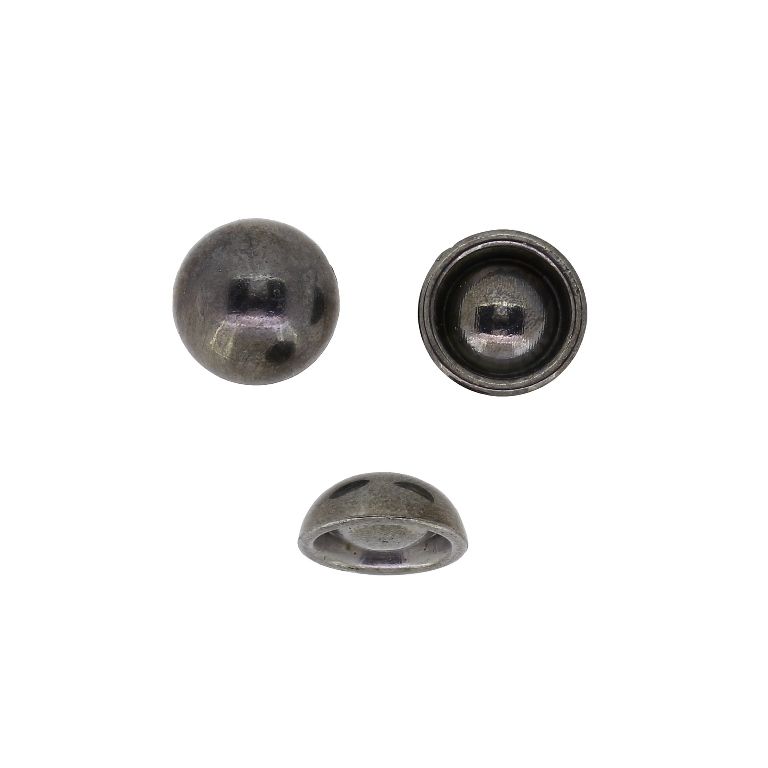 ADHESIVE BEADS - METALLIZED CCB - HEMISPHERE 02 - 12x5mm OXIDIZED - PACKAGE  250g (630pcs.)