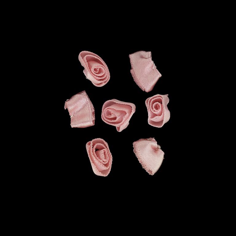 TEXTILE BEADS - SATIN - ROSE 02 - 14mm ROSE DUST - 50 pcs.