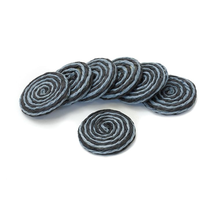 FIGURES FROM THREAD - CIRCLE 01 - 33x6mm - BLACK-BLUE (DARK) - PACKAGE 30pcs.
