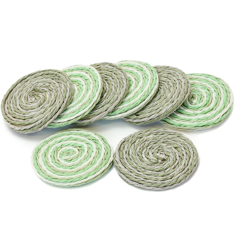 FIGURES FROM THREAD - CIRCLE 03 - 47x5mm - GREEN MIX - PACKAGE 30pcs.