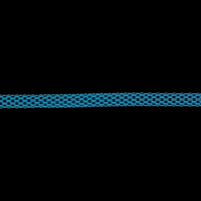 METAL CHAIN - COLORFUL - ROUND MESH - 3.2mm TURQUOISE - 1meter