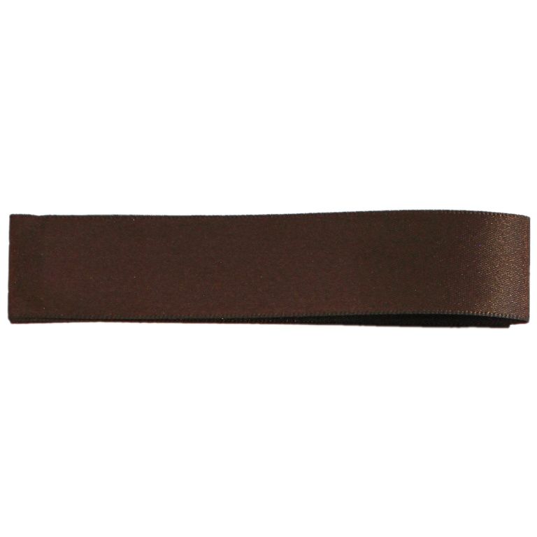 SATIN 2.5cm - BROWN (DARK) 037 - 100yards(91m)