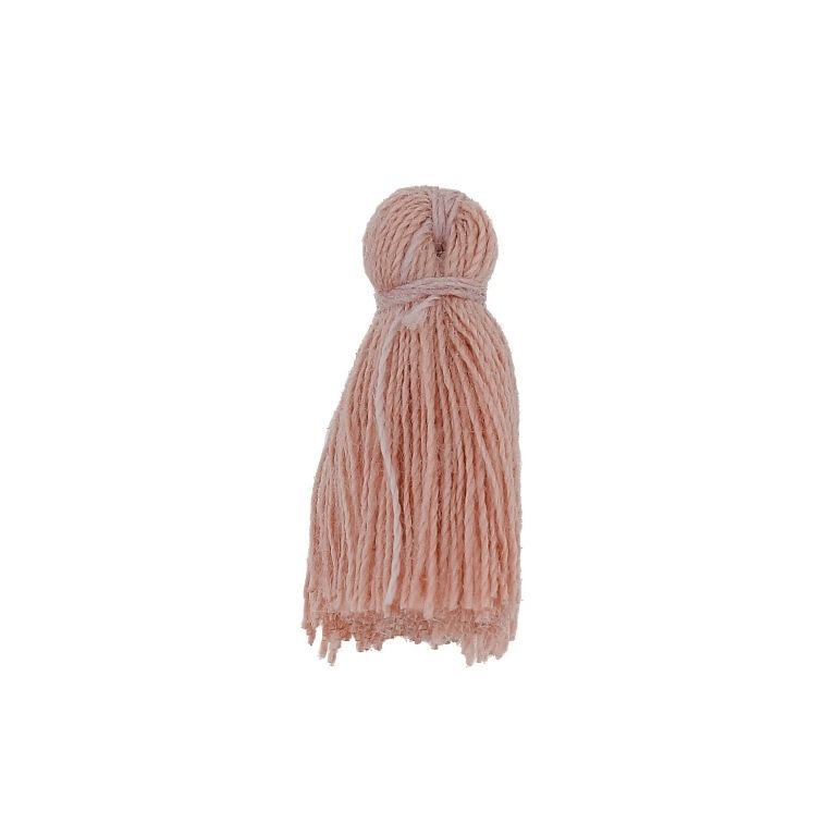TEXTILE BEADS - TASSEL COTTON - 2.0cm PEACH 208 - 20pcs.