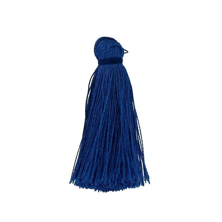 TEXTILE BEADS - TASSEL POLYESTER - 4.0cm BLUE 294 - PACKAGE 100pcs.