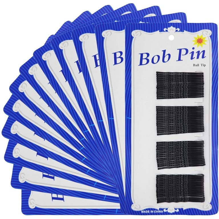 METAL ELEMENTS - BOBBY PIN - 40mm BLACK - PACKAGE (12x60pcs.)
