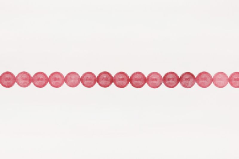 NATURAL STONE BEADS - QUARTZ CORAL - 8mm - STRING (48pcs.) Hole-1.6mm