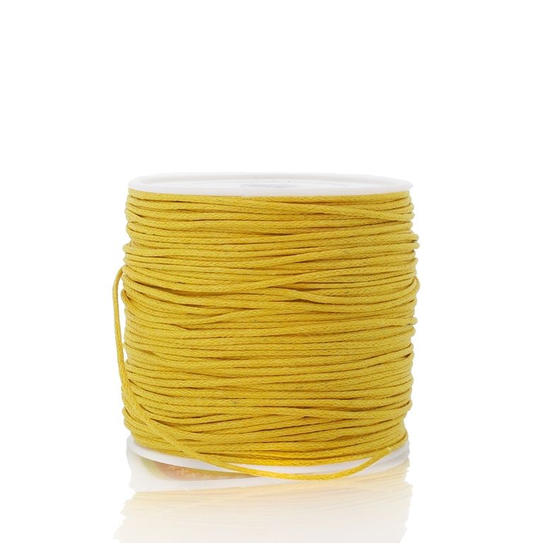 COTTON THREAD 1.0mm - YELLOW (DARK) 112 - PACKAGE 3x70yards(64m)