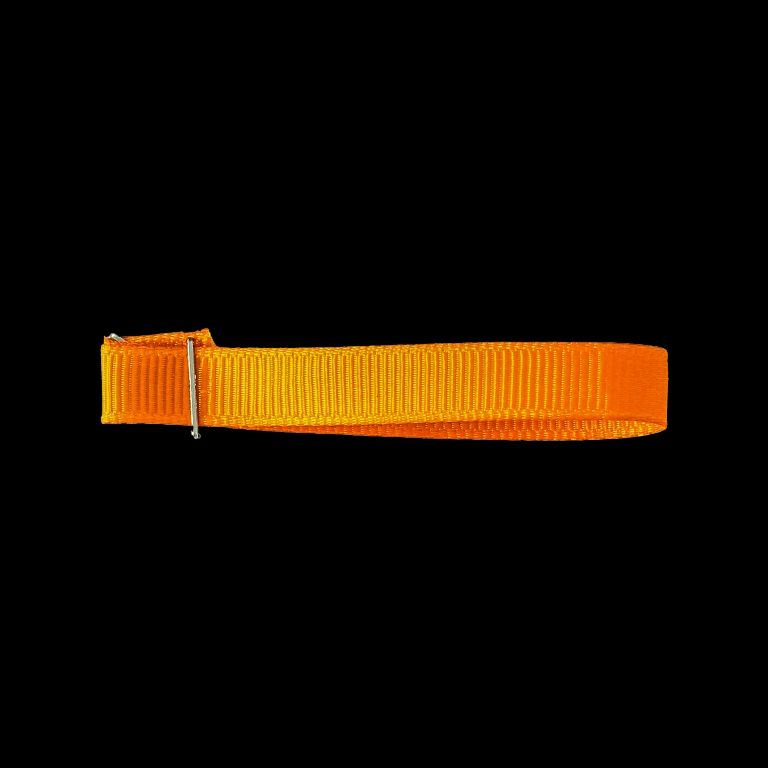 SATIN RIPS - 10mm ORANGE ELECTRICAL 24  - ROLL 100yards(91m)