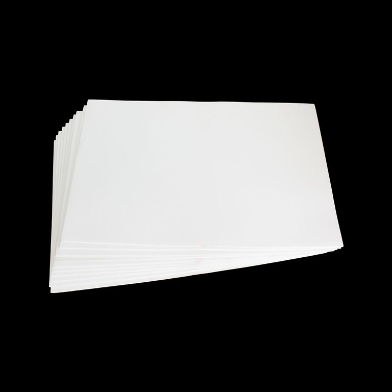 PAPER FOR DECORATION - FOAM SHEET - 19x30cm - WHITE - SECOND-RATE - PACKAGE 10pcs. Thickness -1.8mm