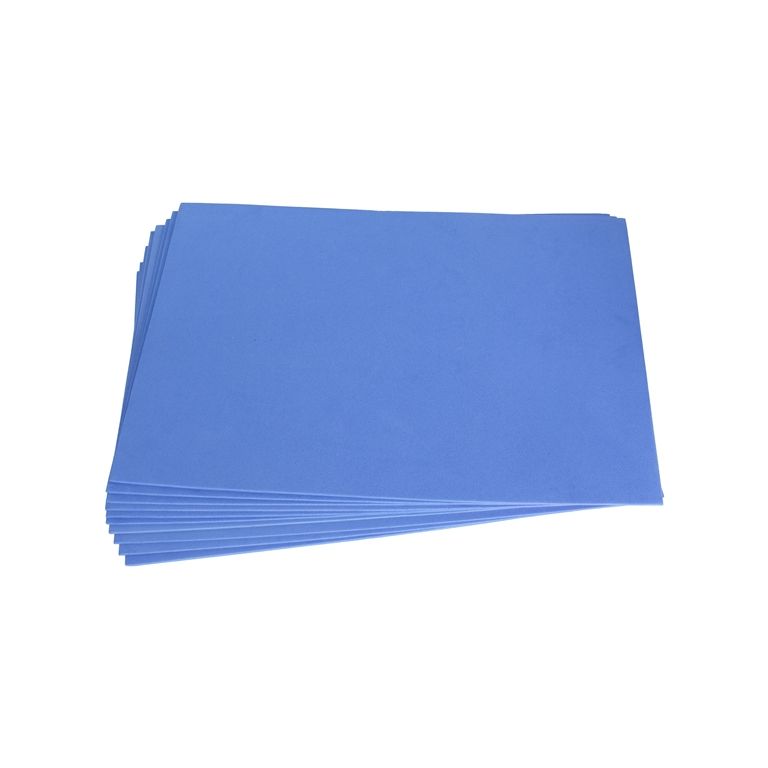 PAPER FOR DECORATION - FOAM SHEET - 19x30cm - BLUE - SECOND-RATE - PACKAGE 10pcs. Thickness -1.8mm