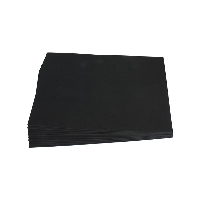 PAPER FOR DECORATION - FOAM SHEET - 19x30cm - BLACK - SECOND-RATE - PACKAGE 10pcs. Thickness -1.8mm