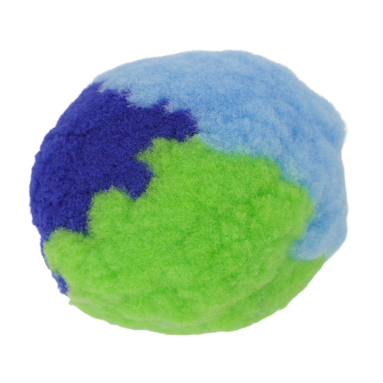 TEXTILE BEADS - POMPON POLYESTER MULTICOLORED - 60mm GREEN (LIGHT)-BLUE (LIGHT)-BLUE (DARK) - PACKAGE 10pcs.