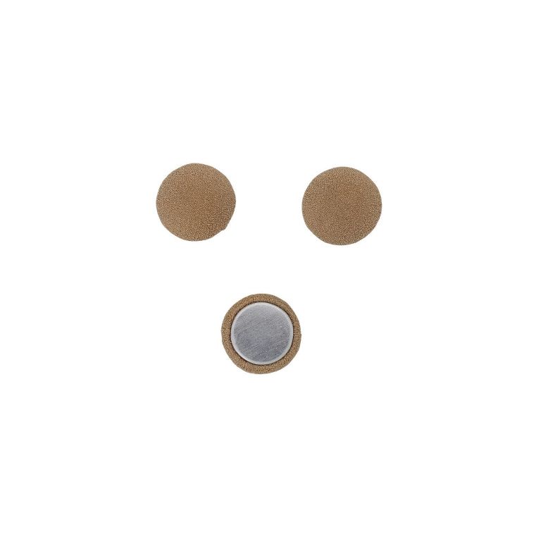 ADHESIVE BEADS - TEXTILE - HEMISPHERE 106 - 15x8mm - GEORGETTE 02 - BROWN (LIGHT) - PACKAGE 100pcs.