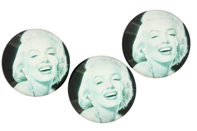 GLASS BEADS - CABOCHONS PATTERN - HALF ROUND 35mm - MARILYN 02 - PACKAGE 10pcs.