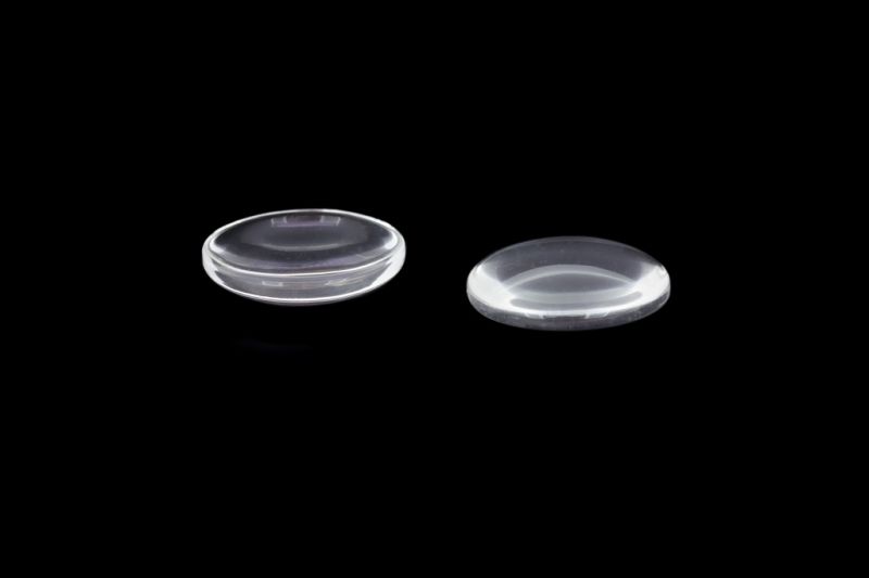 GLASS BEADS - CLEAR CABOCHONS - HALF ROUND 20mm - 10pcs.