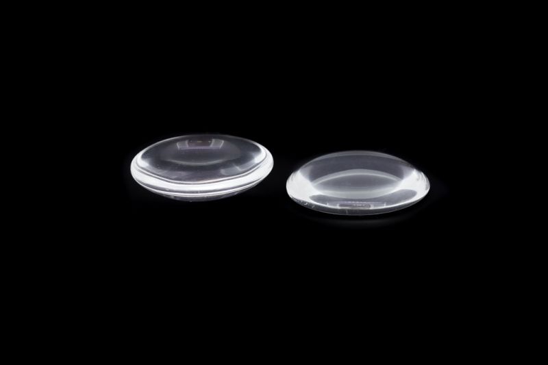GLASS BEADS - CLEAR CABOCHONS - HALF ROUND 22mm - 100pcs.