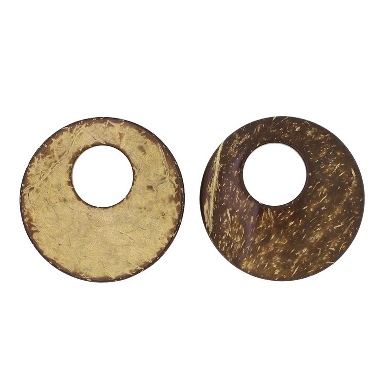COCONUT BEADS - CIRCLE 01 - 53x4 MM NATURAL - 5pcs.
