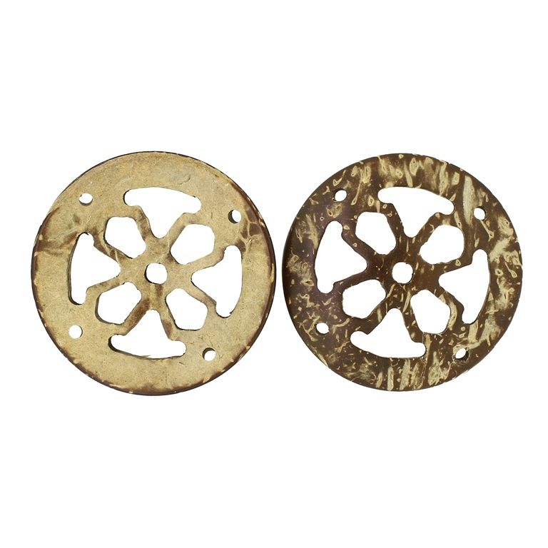 COCONUT BEADS - CIRCLE 03 X - 57x4 MM NATURAL - 5pcs.