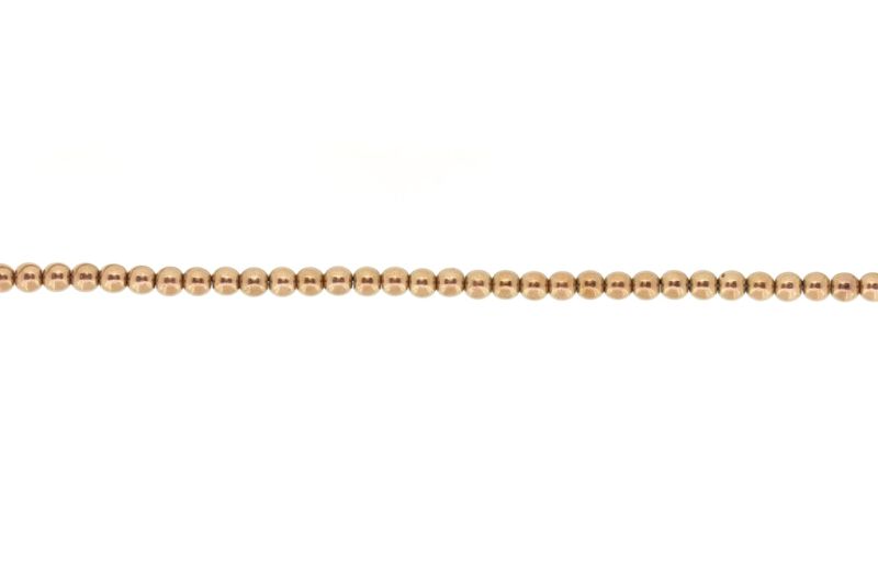 NATURAL STONE BEADS - HEMATITE BROWN - 4mm - STRING (94pcs.) Hole-0.8mm