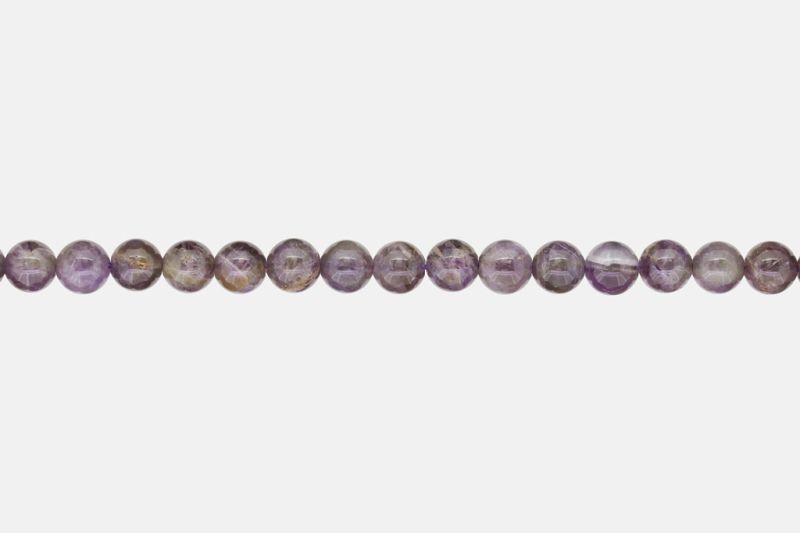 NATURAL STONE BEADS - AMETHYST - 8mm - STRING (46pcs.) Hole-1.6mm