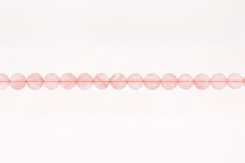 NATURAL STONE BEADS - QUARTZ WATERMELON - 8mm - STRING (48pcs.) Hole-1.6mm
