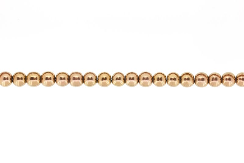 NATURAL STONE BEADS - HEMATITE BROWN - 8mm - STRING (48pcs.) Hole-1.6mm