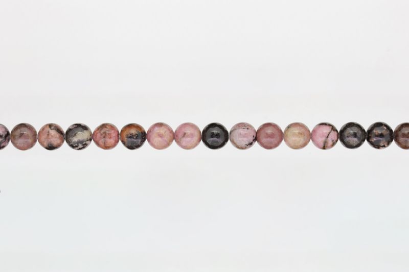 NATURAL STONE BEADS - JASPER PINK - 8mm - STRING (48pcs.) Hole-1.6mm